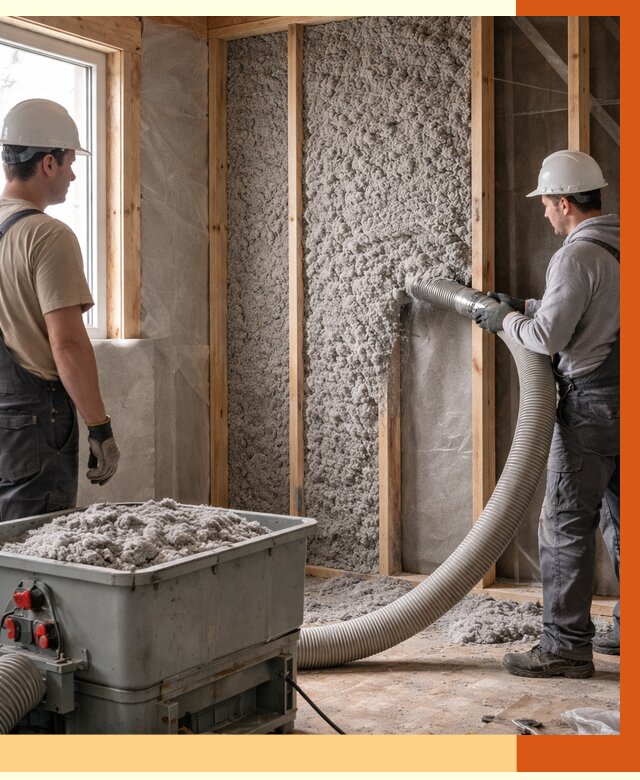 Утепление каркасного дома эковатой в Кстово от 1833 руб. | ТепломастерКсв