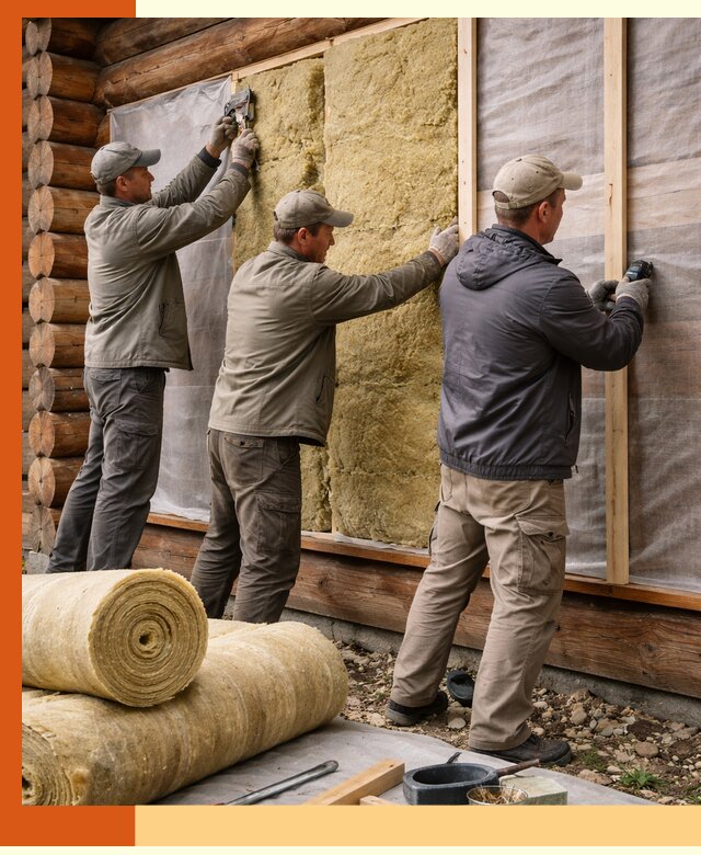 Утепление деревянного дома в Кстово эффективными технологиями