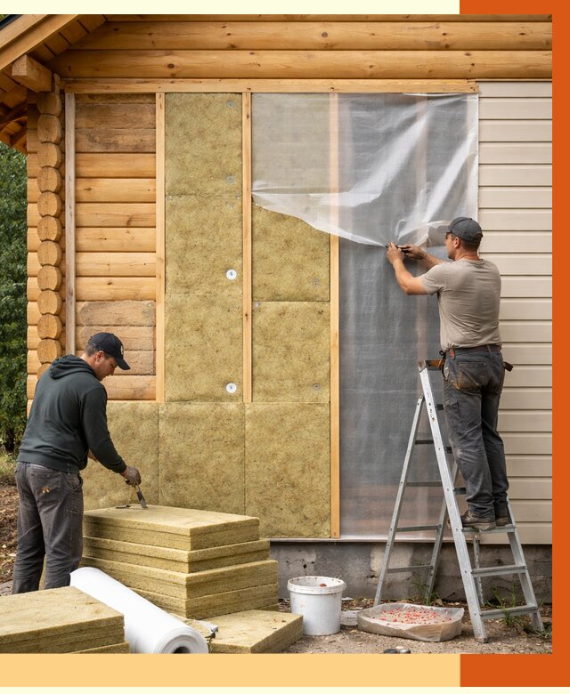 Утепление дома из бруса в Кстово от 3819 руб./м2 — работы под ключ | ТепломастерКсв