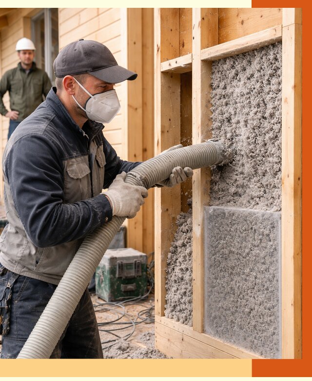 Утепление дома из бруса эковатой в Кстово от 1884 руб/м2 | ТепломастерКсв