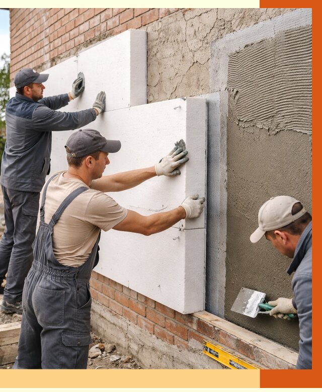 Утепление кирпичного дома в Кстово от 4277 руб. под ключ | ТепломастерКсв