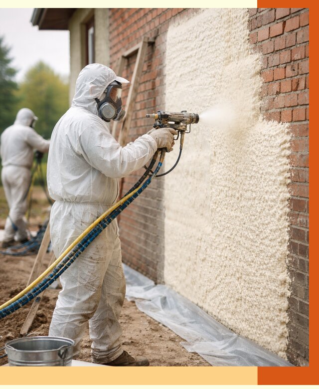 Утепление кирпичного дома ППУ в Кстово под ключ от 6620 руб. | ТепломастерКсв