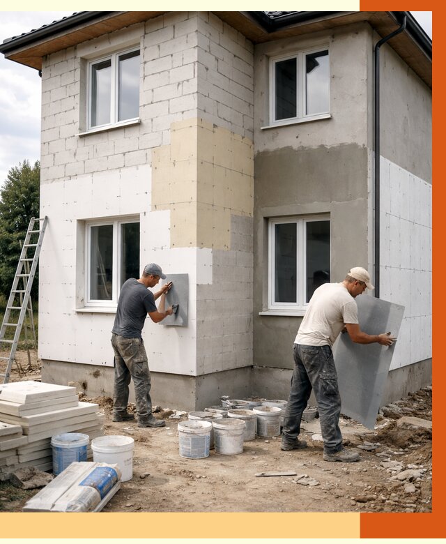 Утепление дома из газобетона в Кстово от 4277 руб./м² — заказать у ТепломастерКсв