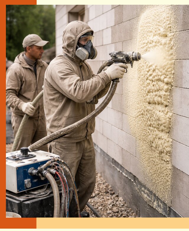 Утепление дома из газобетона ППУ в Кстово — надежная теплоизоляция