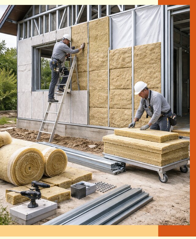 Утепление дома из ЛСТК в Кстово от 5296 руб./м² — профессионально | ТепломастерКсв