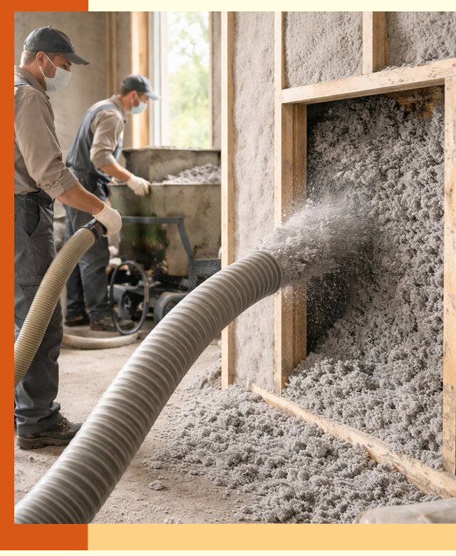 Утепление коттеджа эковатой в Кстово с гарантией качества