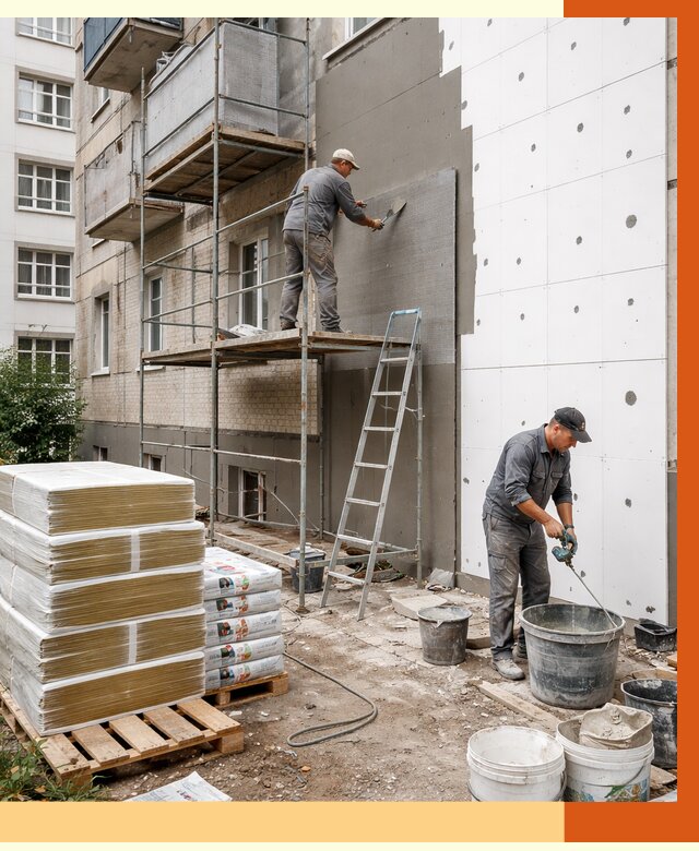 Утепление квартиры снаружи в Кстово от 6263 руб/м2 под ключ | ТепломастерКсв