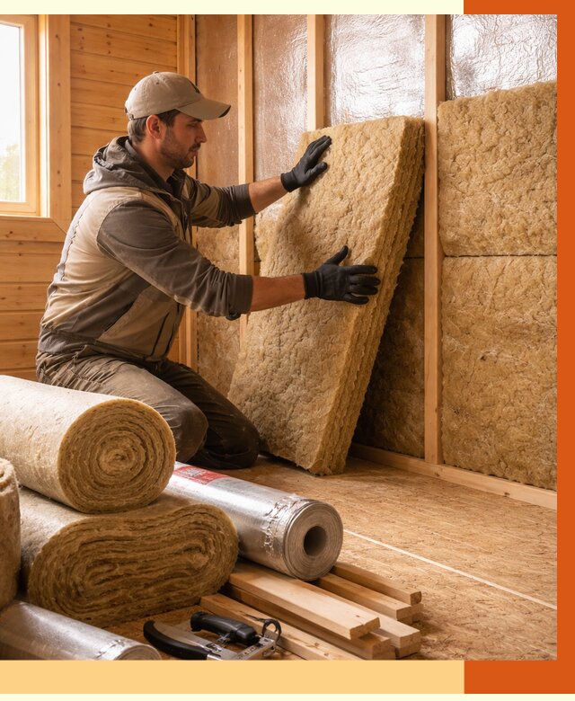 Утепление бани в Кстово под ключ от 4583 руб./м2 — утеплить потолок, пол и стены | ТепломастерКсв