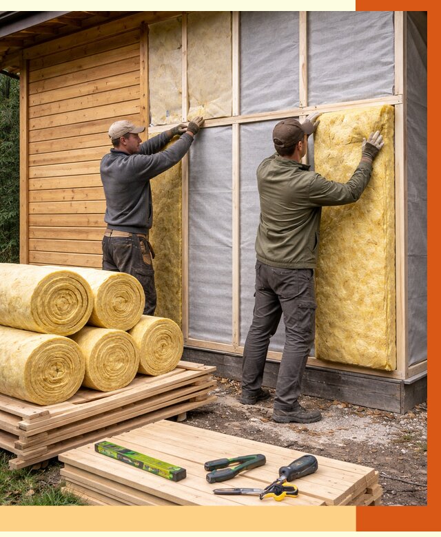 Утепление бани снаружи в Кстово от 86564 руб. под ключ | ТепломастерКсв