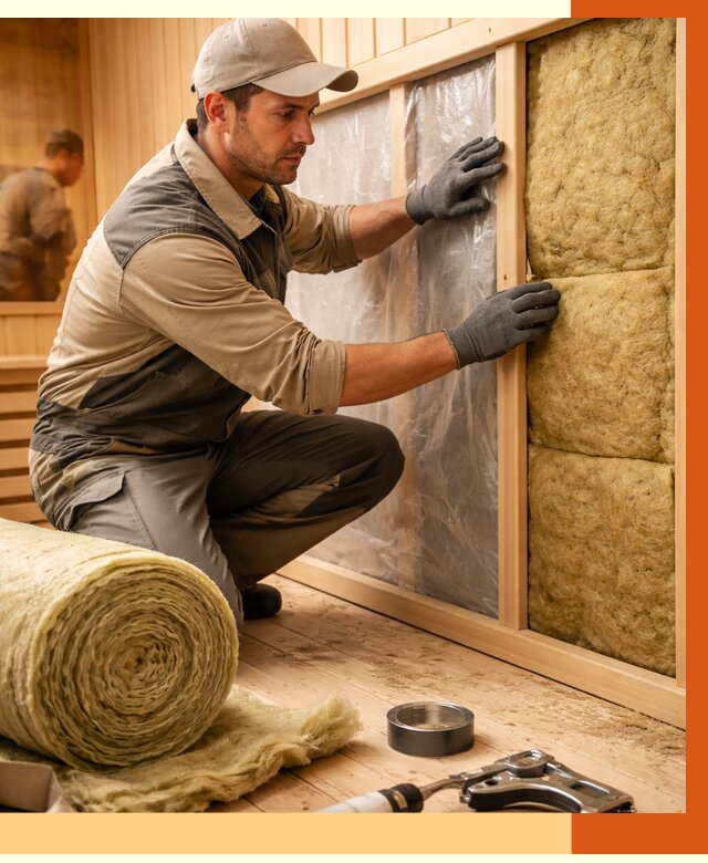 Утепление сауны изнутри в Кстово от 6620 руб. за м2 | ППУ, под ключ — ТепломастерКсв