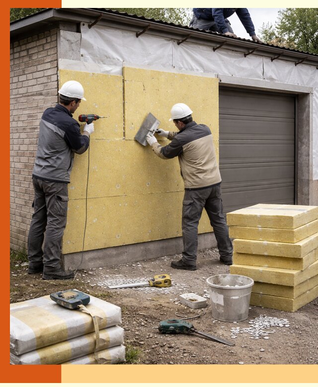 Утепление гаража снаружи в Кстово качественно и надёжно