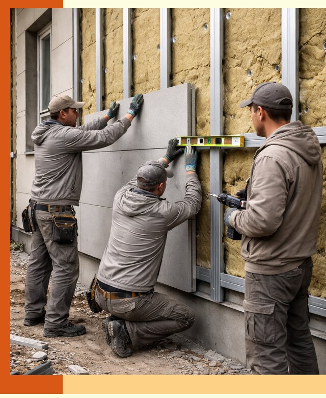 Утепление вентилируемого фасада под ключ в Кстово