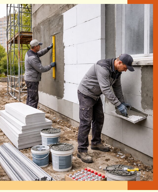 Утепление фасада и стен снаружи в Кстово от 4277 руб. | ТепломастерКсв