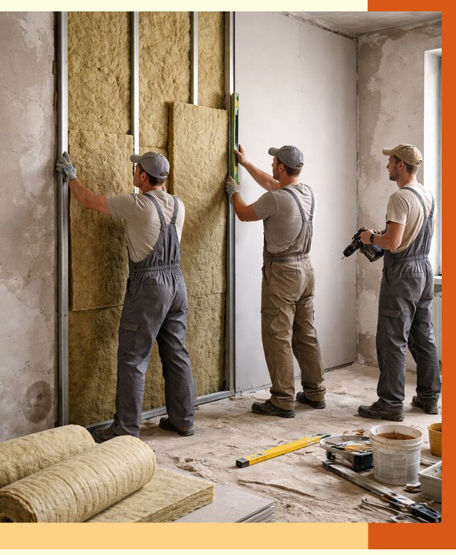 Утепление стен изнутри в Кстово от 2291 руб/м² под ключ | ТепломастерКсв