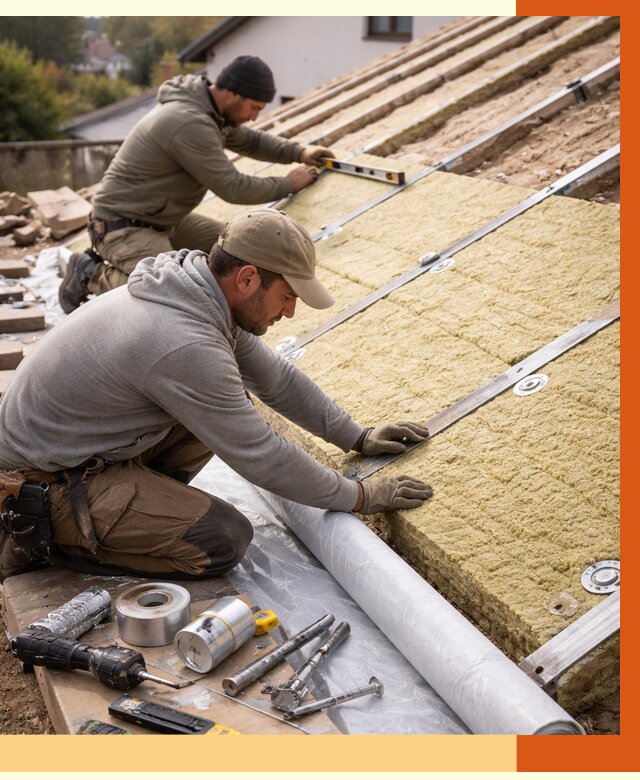 Утепление крыши снаружи в Кстово под ключ от 1222 руб./м2 | ТепломастерКсв