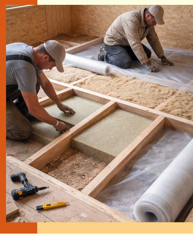 Профессиональное утепление деревянного пола в Кстово