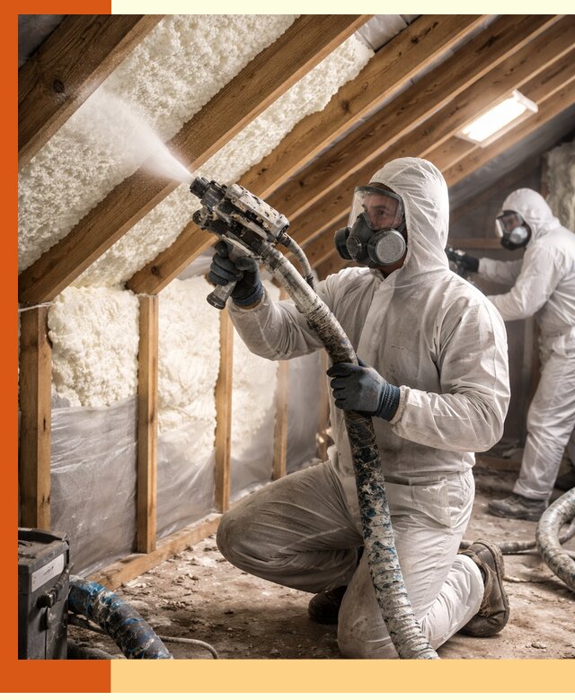 Утепление чердака пенополиуретаном (ППУ) в Кстово