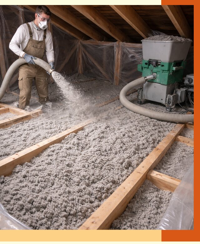 Утепление чердака эковатой в Кстово от 1477 руб/м2 — заказать у ТепломастерКсв