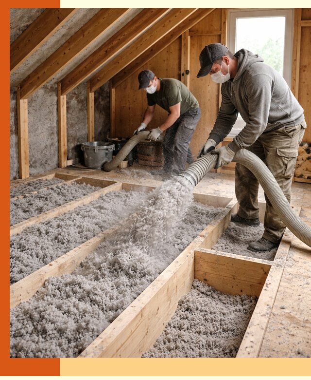 Утепление мансарды эковатой в Кстово с гарантией качества