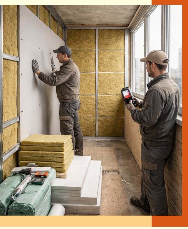 Утепление балкона в Кстово от 4583 руб. под ключ | ТепломастерКсв