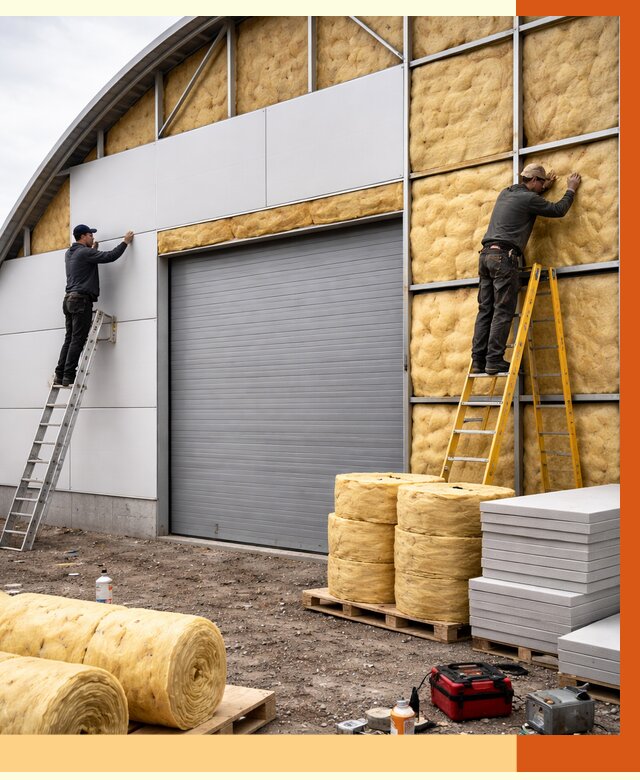 Утепление ангара пенополиуретаном в Кстово от 7332 руб./м² — комплекс от ТепломастерКсв