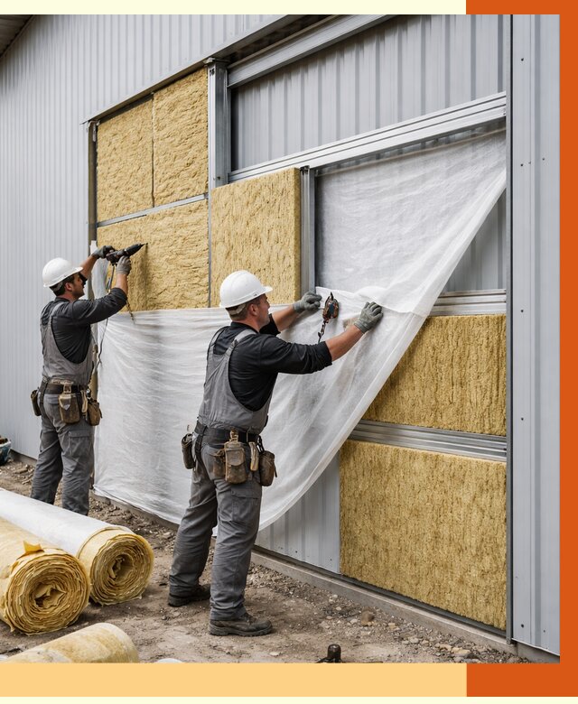 Утепление металлического склада в Кстово от 4583 руб/м2 — комплексное утепление под ключ | ТепломастерКсв