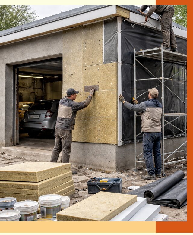 Утепление автосервиса в Кстово ппу, пеноизоляция, от 14767 руб/м2 — ТепломастерКсв