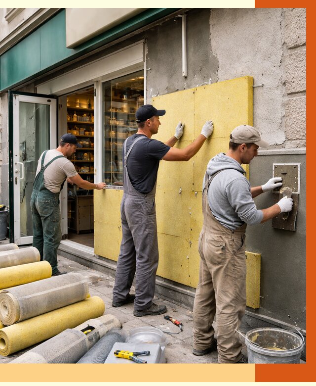 Утепление магазина в Кстово от 4583 руб/м2 — цена, стены и снаружи | ТепломастерКсв