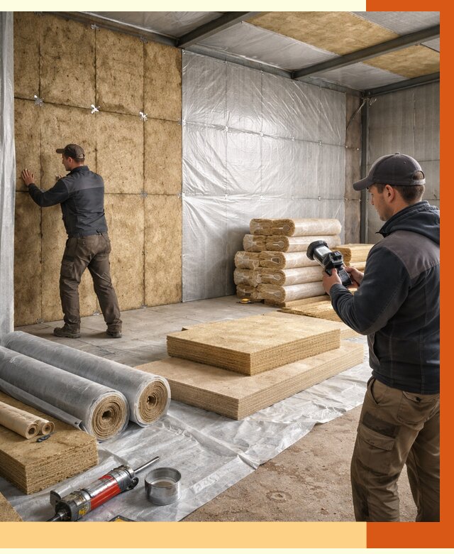 Утепление теплого склада в Кстово под ключ от 11712 руб/м² | ТепломастерКсв