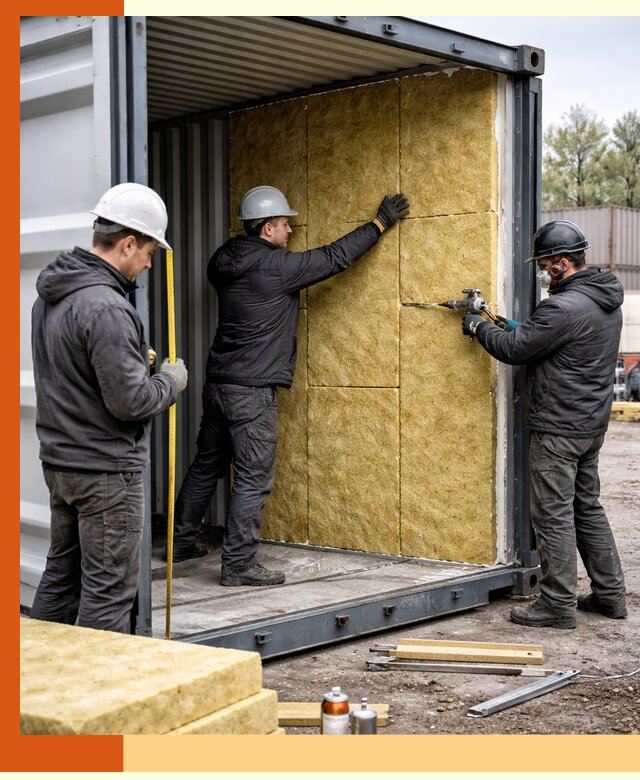 Утепление морского контейнера в Кстово: надежная теплоизоляция и защита