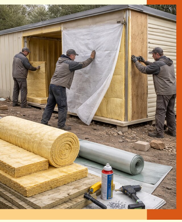 Утепление строительной бытовки в Кстово от 12730 руб. под ключ | ТепломастерКсв