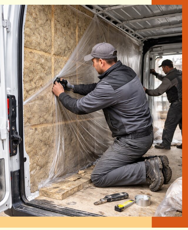 Утепление фургона в Кстово от 16804 руб/м2 — утепление фургона ППУ и кузова | ТепломастерКсв