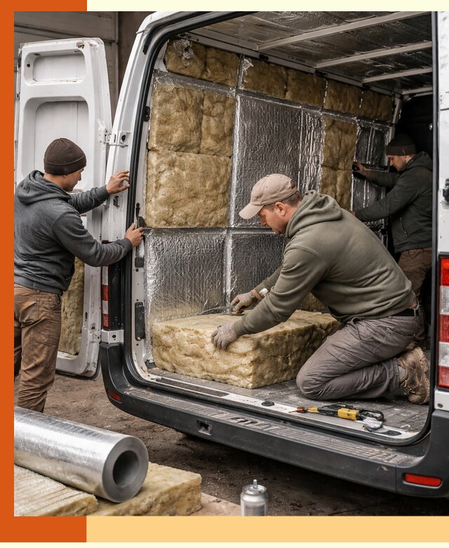 Утепление фургона в Кстово: профессиональная теплоизоляция и шумоизоляция