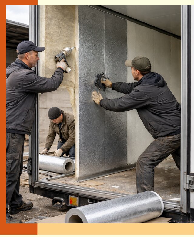 Утепление холодильного кузова в Кстово — монтаж и теплоизоляция