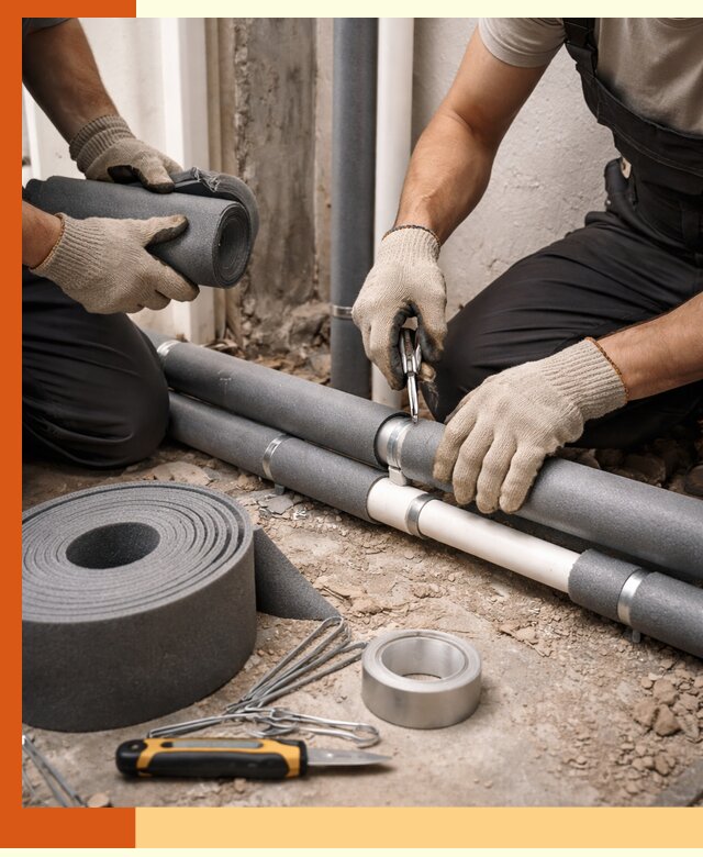 Утепление труб водоснабжения в Кстово — монтаж и защита сети