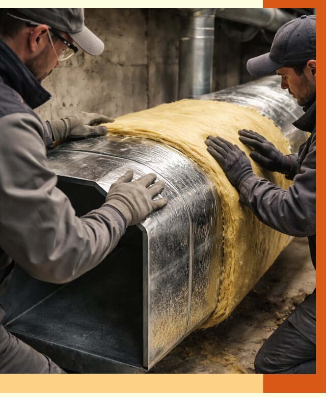 Утепление воздуховодов в Кстово от 4277 руб. — теплоизоляция вентиляции | ТепломастерКсв