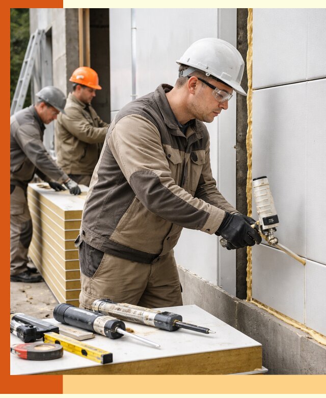 Утепление сэндвич-панелей пенополиуретаном в Кстово