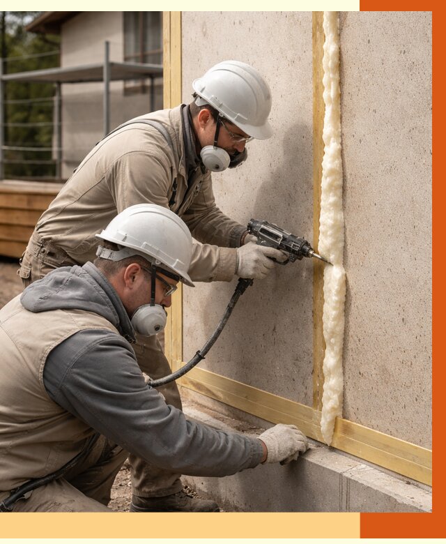 Утепление сип панелей ППУ в Кстово от 4888 руб. под ключ | ТепломастерКсв