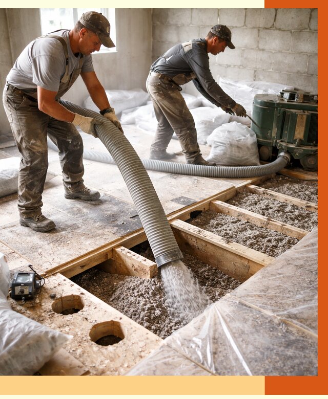 Заполнение пустот перекрытий в Кстово от 4583 руб. под ключ | ТепломастерКсв