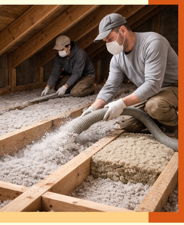 Заполнение полостей чердачного перекрытия в Кстово от 4583 руб. | ТепломастерКсв