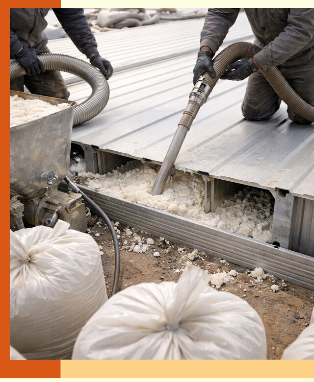 Заполнение пустот кровельных панелей пенными и мокрыми герметиками в Кстово