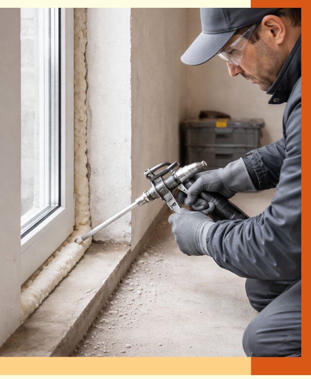 Герметизация стыков ППУ в Кстово от 1680 руб. за м2 — утепление примыканий под ключ | ТепломастерКсв