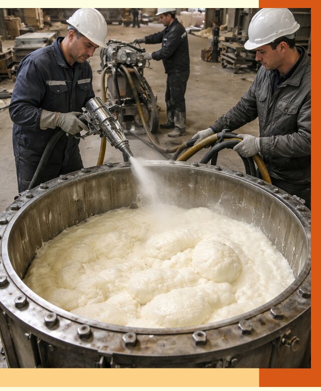 Заливка ППУ в емкости в Кстово от 7383 руб. — утепление емкости под ключ | ТепломастерКсв