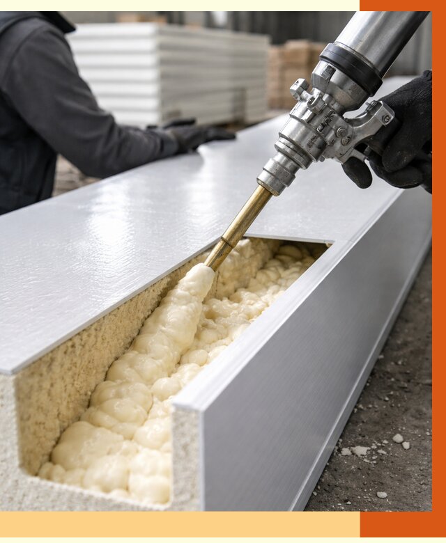 Заполнение пустот холодильных панелей в Кстово от 7638 руб. | ТепломастерКсв