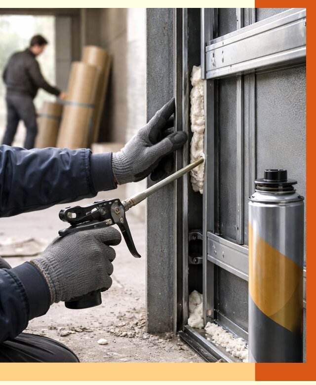 Заполнение пустот ворот в Кстово от 4583 руб. — заливка ППУ, утепление под ключ | ТепломастерКсв