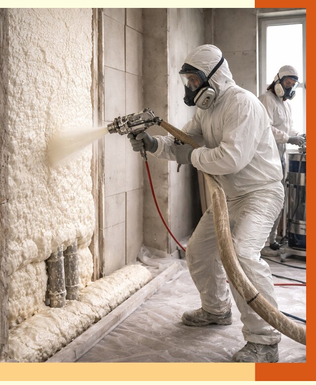 Напыление пенополиуретана в Кстово от 7638 руб./м2 — услуги и монтаж ППУ | ТепломастерКсв