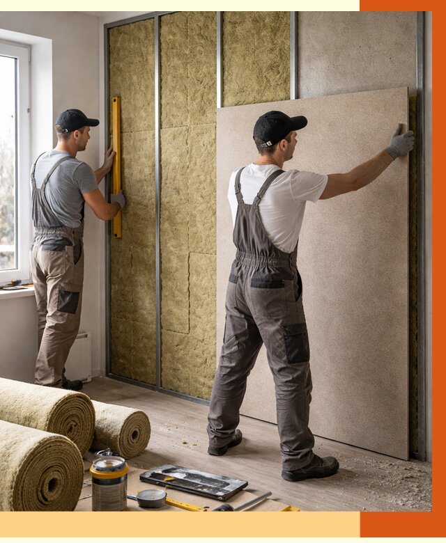 Шумоизоляция стен в Кстово от 4583 руб/м2 — звукоизоляция стен под ключ | ТепломастерКсв