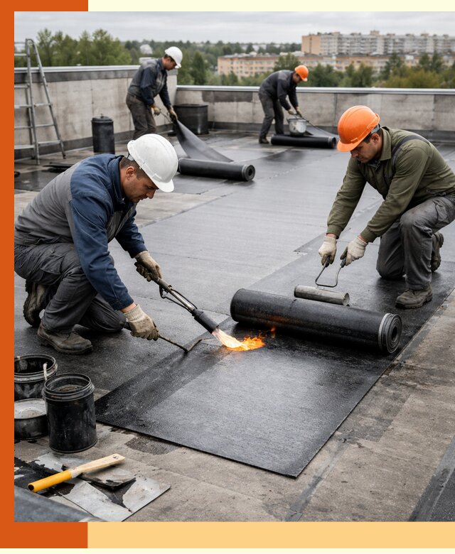 Профессиональная гидроизоляция плоской кровли в Кстово