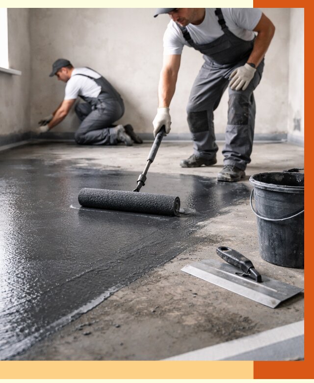 Профессиональная гидроизоляция пола в Кстово от 8656 руб. под ключ | ТепломастерКсв