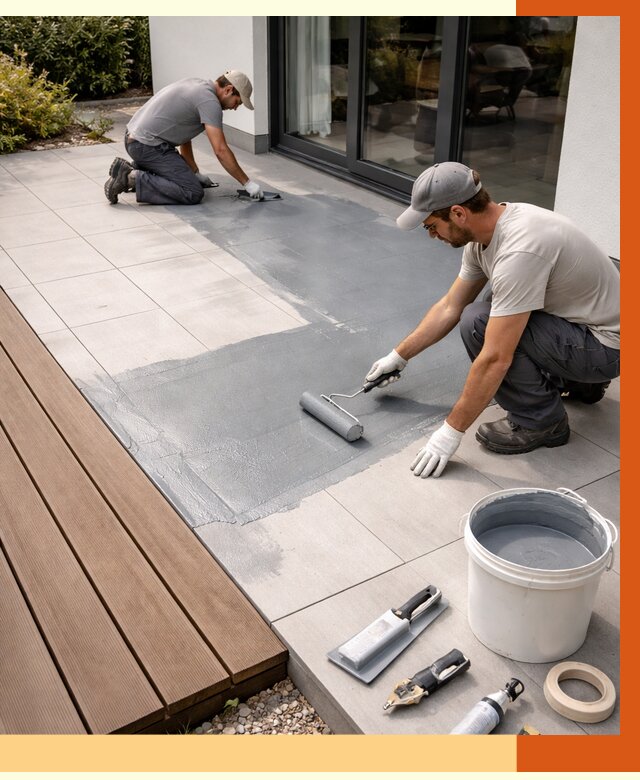 Гидроизоляция террасы в Кстово под ключ от 7638 руб./м² | ТепломастерКсв